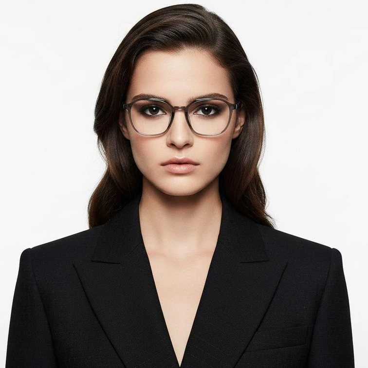 Gafas rectangulares grises TR90 #BS0620-0162