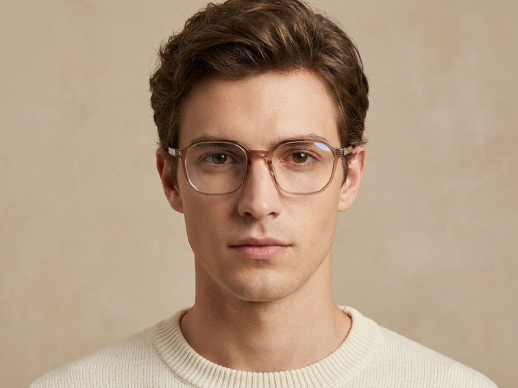Lunettes rectangulaires marron TR90 #BS0620-0163