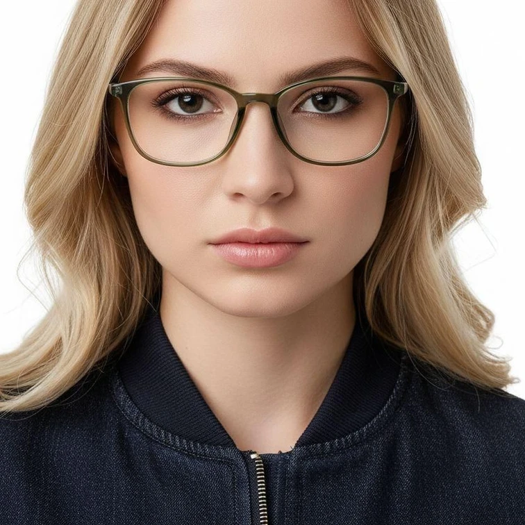 Lunettes rectangulaires vertes TR90 #BS0620-0168