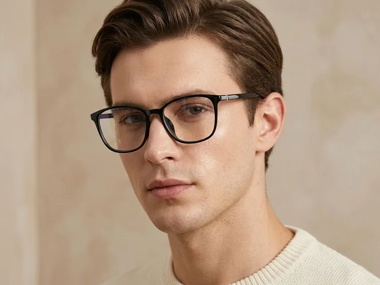 Rectangular Black TR90 Glasses #BS0620-0169