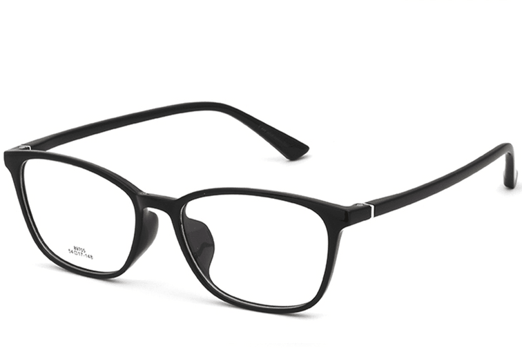 Rechthoekige zwarte TR90-bril #BS0620-0169