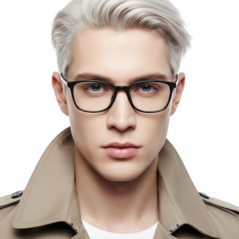 Gafas rectangulares negras TR90 #BS0620-0169