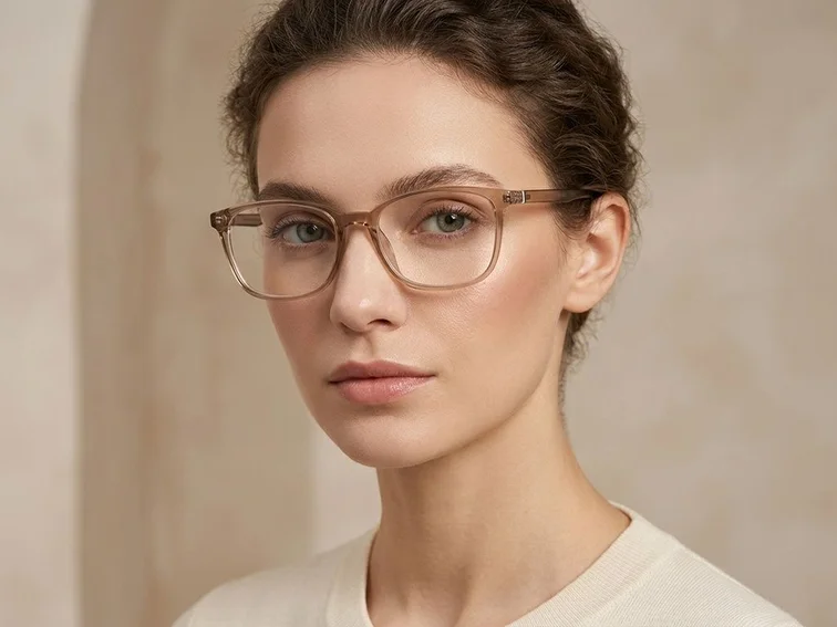 Lunettes rectangulaires marron TR90 #BS0620-0170