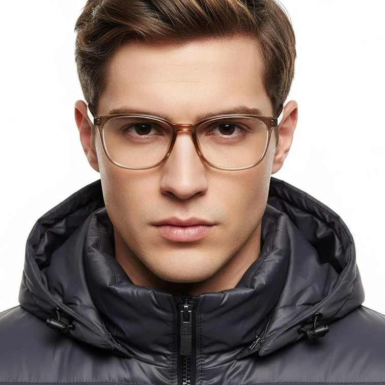 Gafas rectangulares TR90 marrones #BS0620-0170