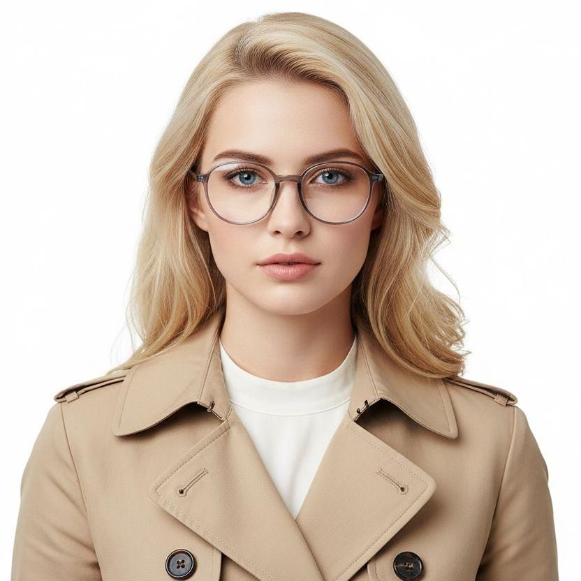 Oval Gray TR90 Glasses #BS0620-0172