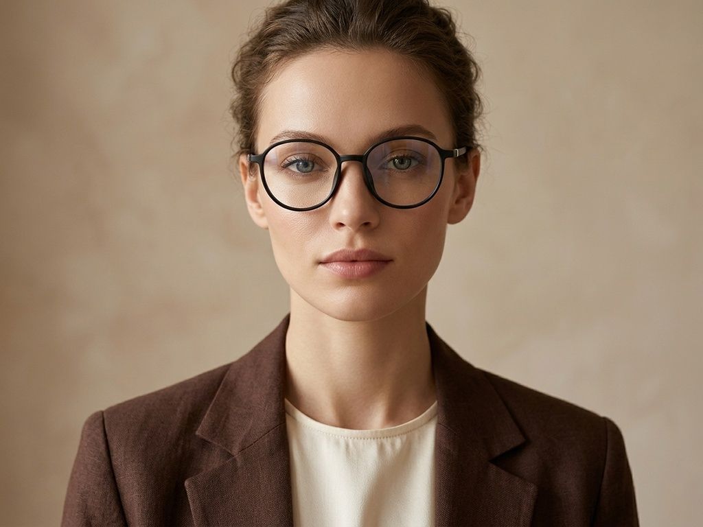 Ovale schwarze TR90-Brille #BS0620-0174
