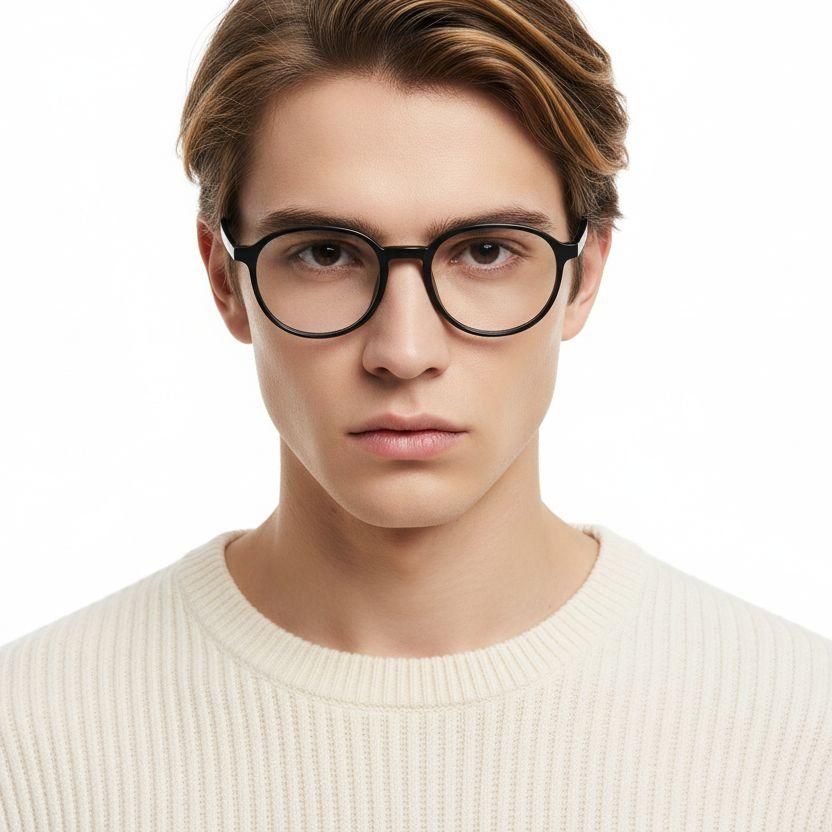 Gafas TR90 ovaladas negras #BS0620-0174