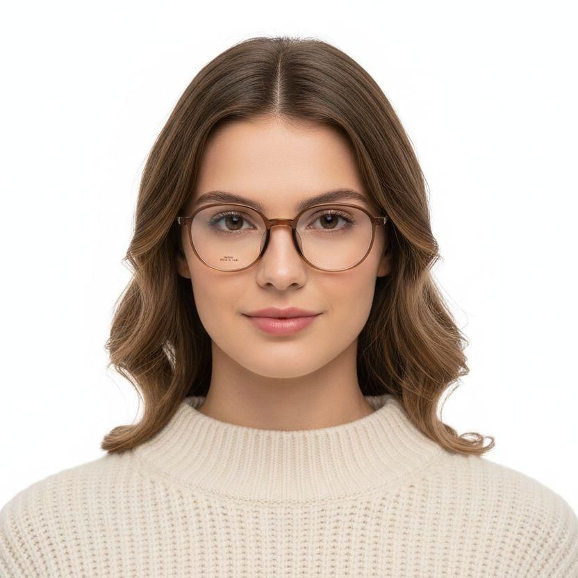 Oval Brown TR90 Glasses #BS0620-0175