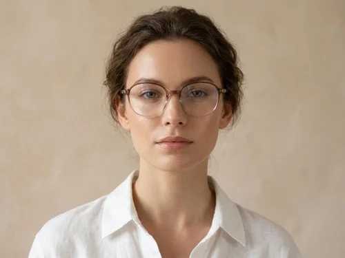 Lunettes ovales marron TR90 #BS0620-0176