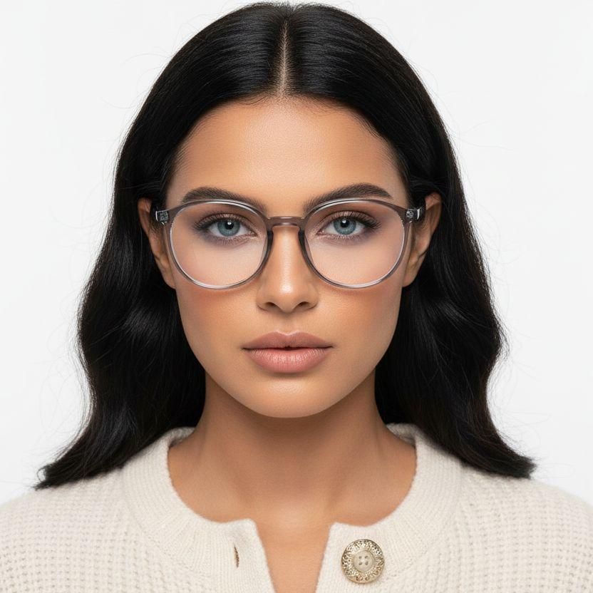 Oval Gray TR90 Glasses #BS0620-0177