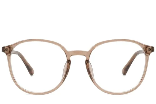Lunettes ovales marron TR90 #BS0620-0178