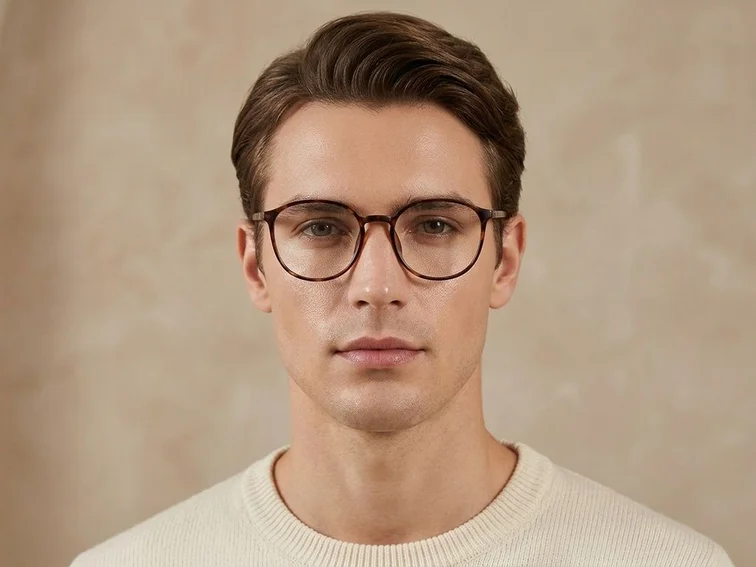 Oval Tortoiseshell TR90 Glasses #BS0620-0179