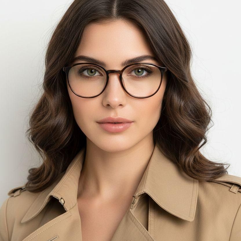 Oval Tortoiseshell TR90 Glasses #BS0620-0179