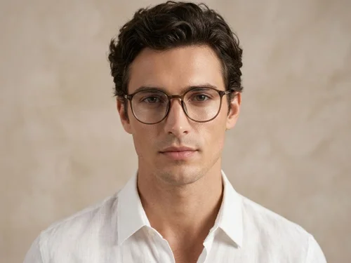 Lunettes ovales marron TR90 #BS0620-0181