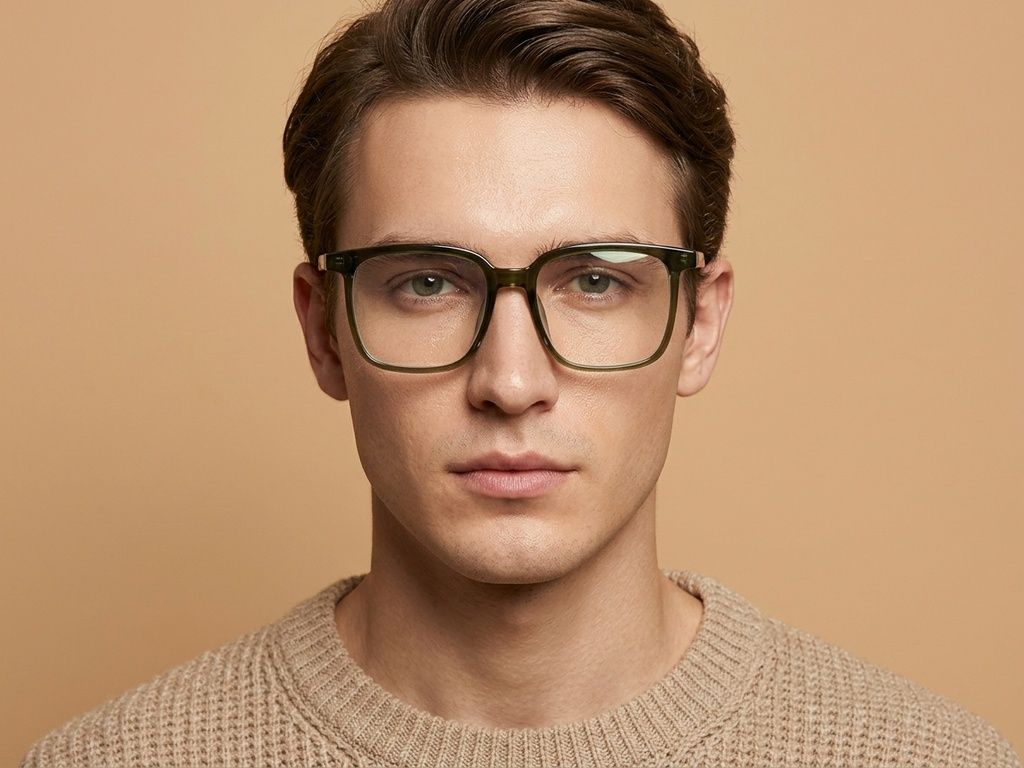 Rectangular Green TR90 Glasses #BS0620-0186