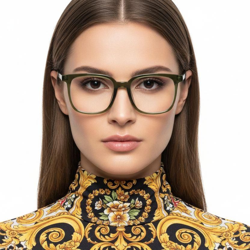 Rectangular Green TR90 Glasses #BS0620-0186