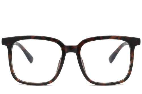 Lunettes rectangulaires écaille de tortue TR90 #BS0620-0188