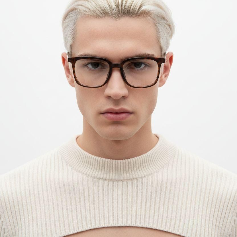 Gafas rectangulares de carey TR90 #BS0620-0188