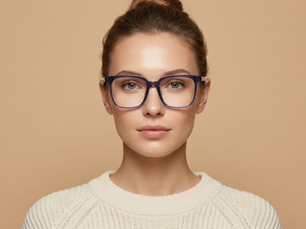 Rectangular Blue TR90 Glasses #BS0620-0189