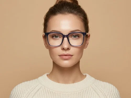 Lunettes rectangulaires bleues TR90 #BS0620-0189