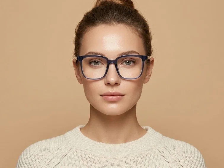 Rectangular Blue TR90 Glasses #BS0620-0189