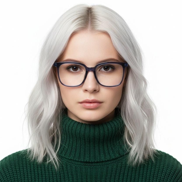 Rectangular Blue TR90 Glasses #BS0620-0189