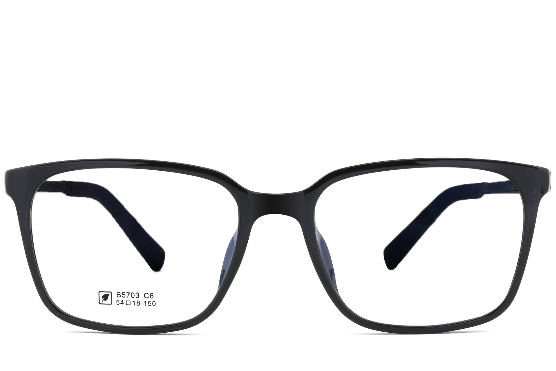 Gafas rectangulares negras TR90 #BS0620-0194