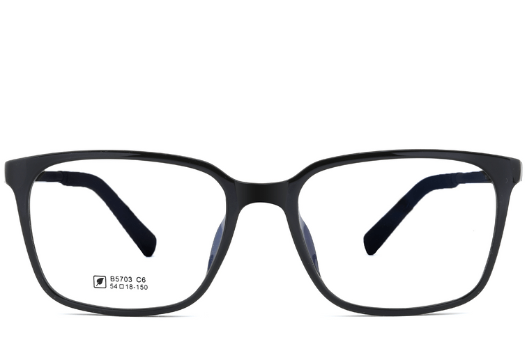 Rectangular Black TR90 Glasses #BS0620-0194