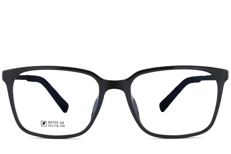 Gafas rectangulares negras TR90 #BS0620-0194