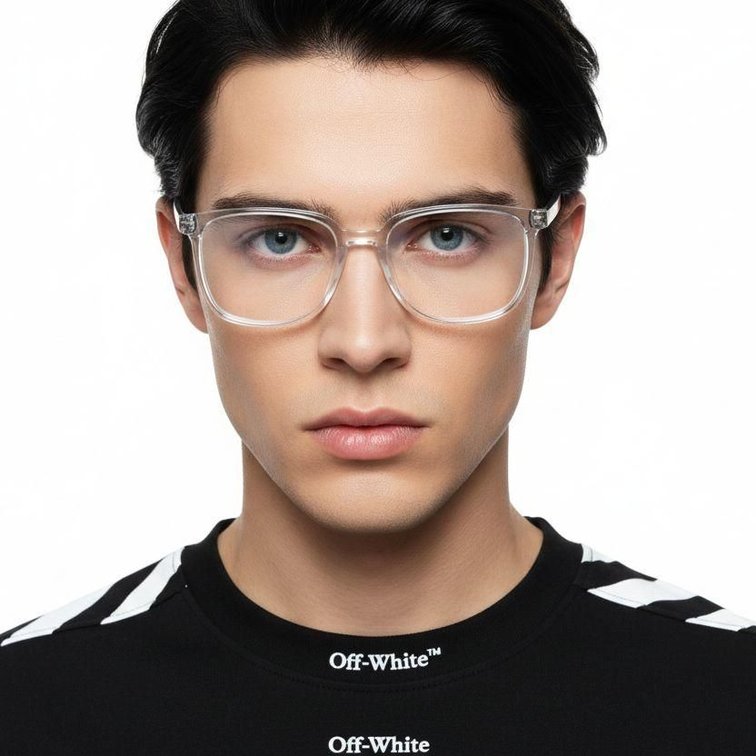 Rectangular Transparent TR90 Glasses #BS0620-0196