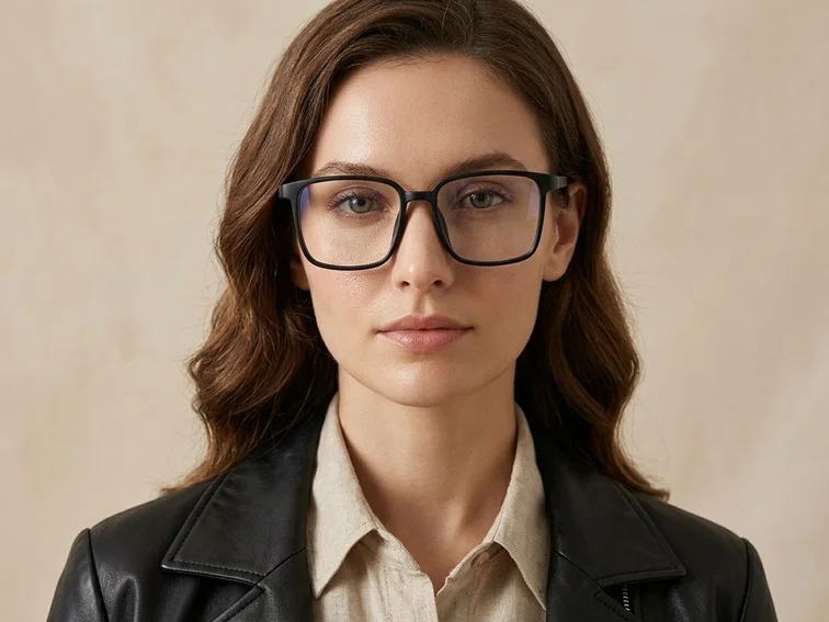 Rectangular Black TR90 Glasses #BS0620-0199