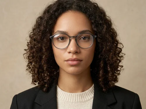 Lunettes ovales grises TR90 #BS0620-0202