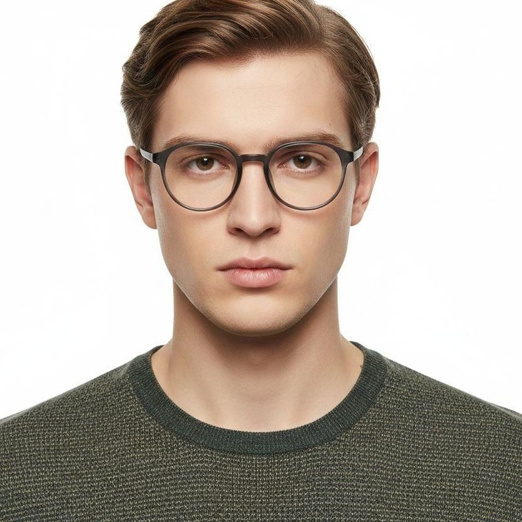Oval Gray TR90 Glasses #BS0620-0202
