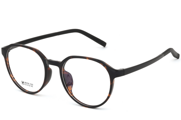 Oval Tortoiseshell TR90 Glasses #BS0620-0204