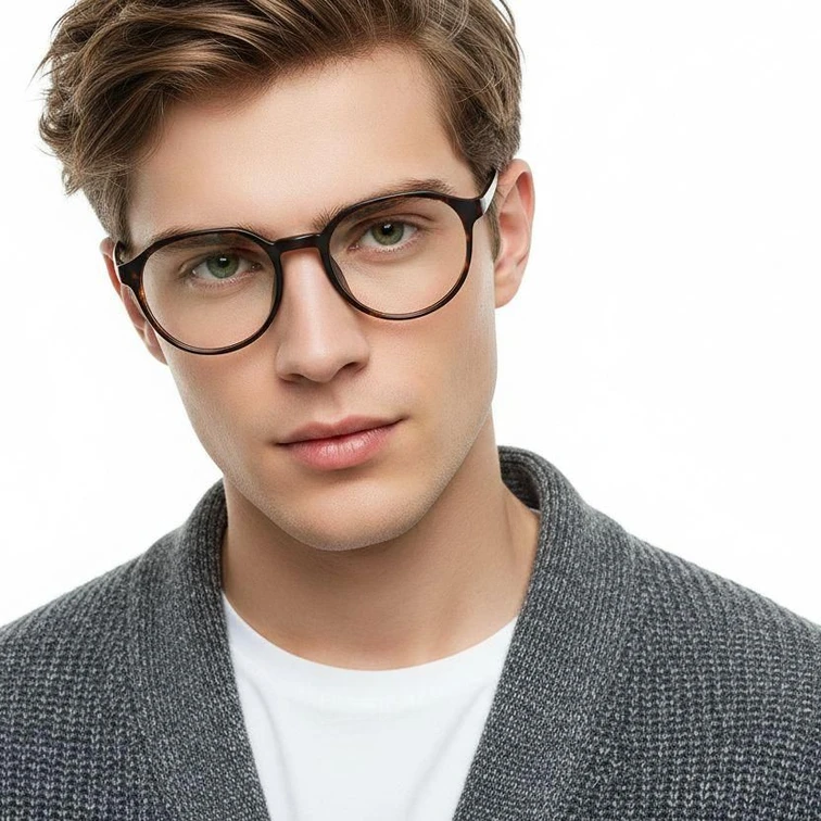 Ovale TR90-Brille in Schildpattoptik #BS0620-0204