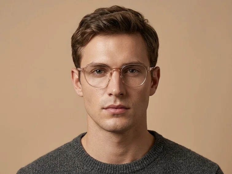 Ovale orangefarbene TR90-Brille #BS0620-0206