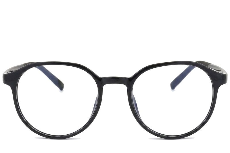 Ovale schwarze TR90-Brille #BS0620-0208