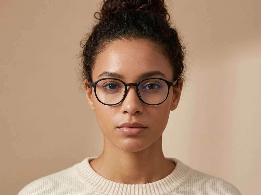 Ovale schwarze TR90-Brille #BS0620-0208