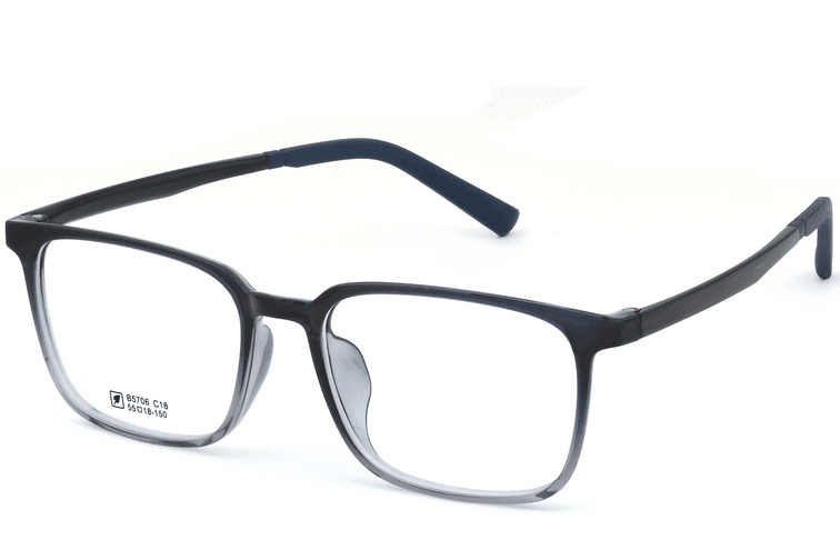 Occhiali rettangolari blu in TR90 #BS0620-0209