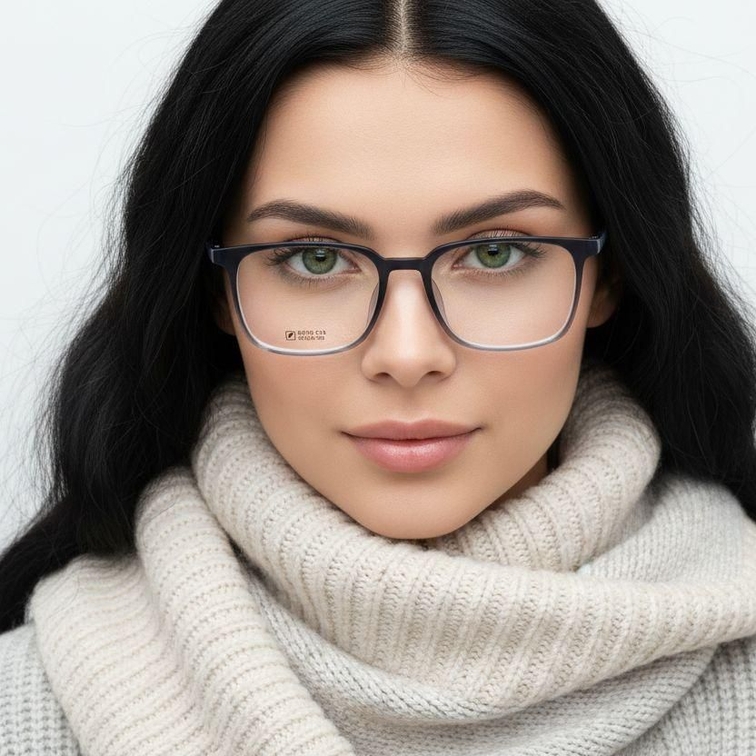 Rectangular Blue TR90 Glasses #BS0620-0209