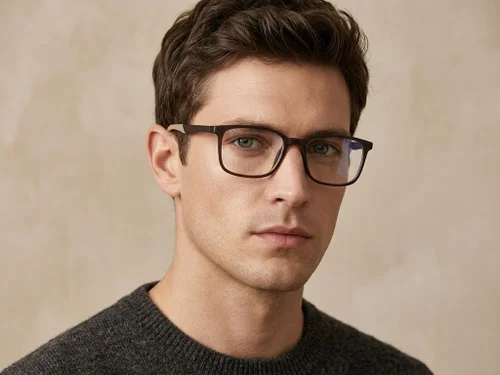 Lunettes rectangulaires vertes TR90 #BS0620-0210