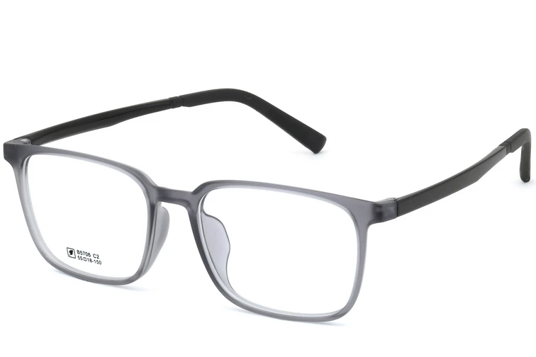 Rechteckige graue TR90-Brille #BS0620-0211