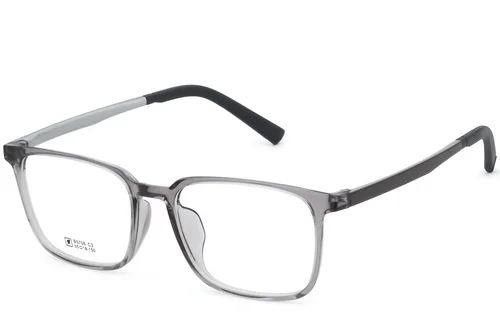 Lunettes rectangulaires grises TR90 #BS0620-0212