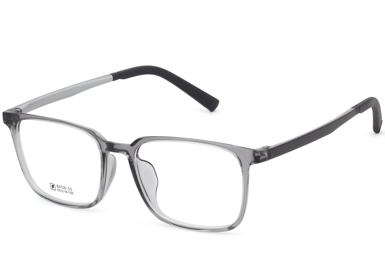 Lunettes rectangulaires grises TR90 #BS0620-0212