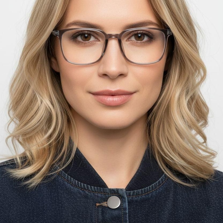 Rectangular Gray TR90 Glasses #BS0620-0212