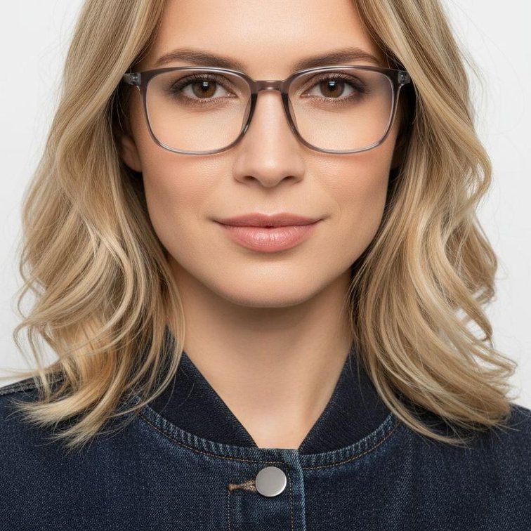 Lunettes rectangulaires grises TR90 #BS0620-0212