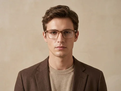Lunettes rectangulaires marron TR90 #BS0620-0214