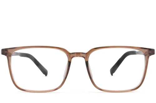 Lunettes rectangulaires marron TR90 #BS0620-0214