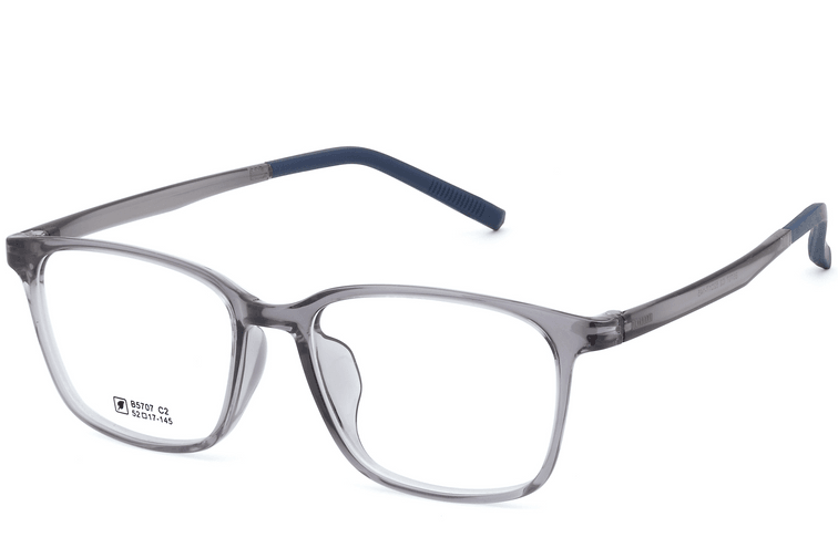 Rechteckige graue TR90-Brille #BS0620-0216