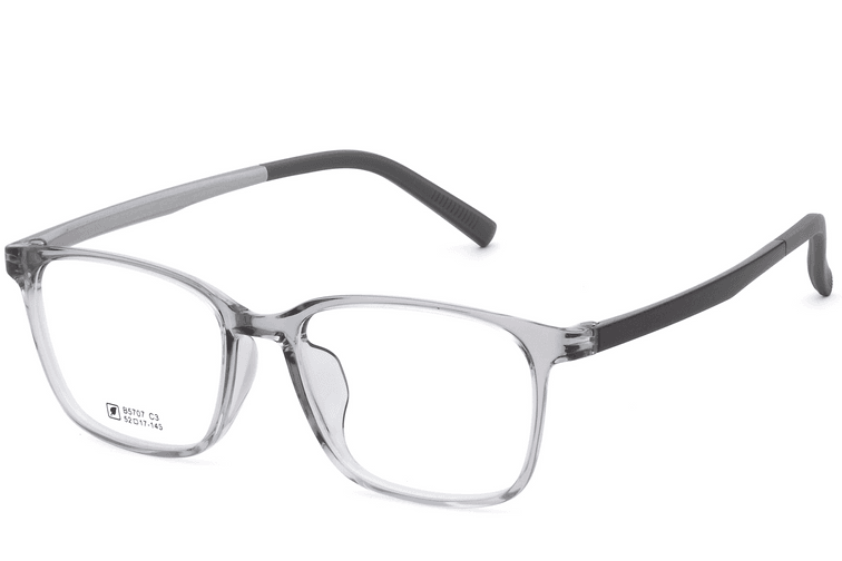 Lunettes rectangulaires grises TR90 #BS0620-0218